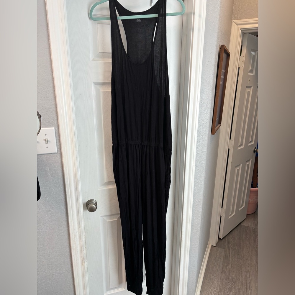 Aerie Black Sleeveless Jumpsuit XXL